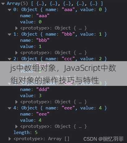 js中数组对象