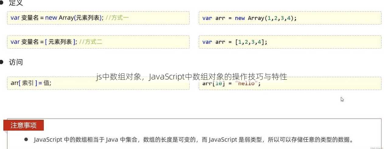 js中数组对象