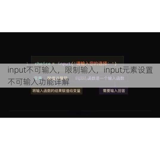 input不可输入