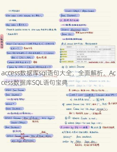 access数据库sql语句大全