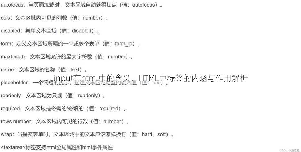 input在html中的含义