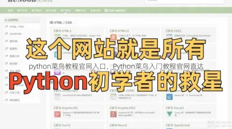 python菜鸟教程官网入口