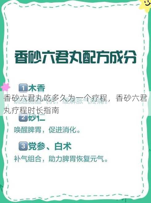 香砂六君丸吃多久为一个疗程