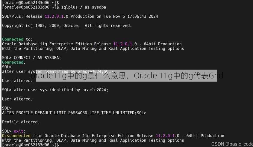 oracle11g中的g是什么意思