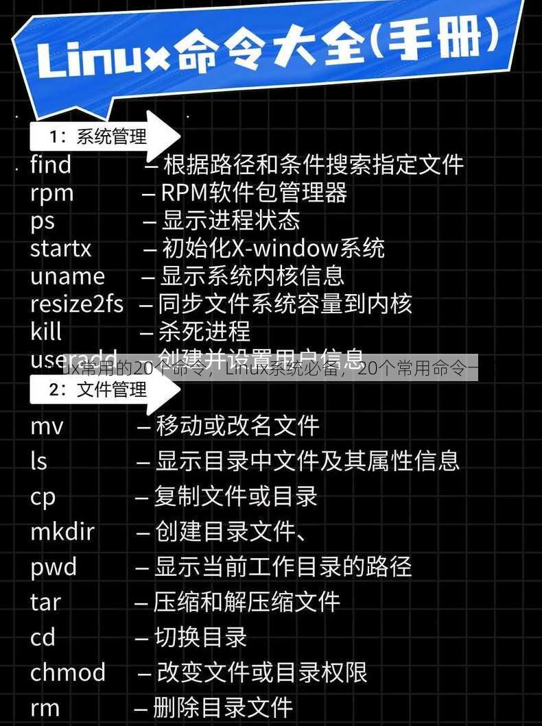 linux常用的20个命令