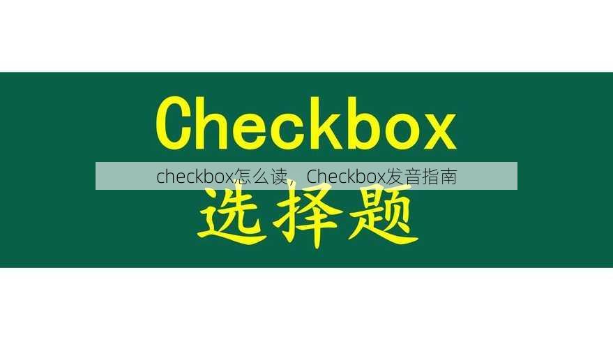 checkbox怎么读