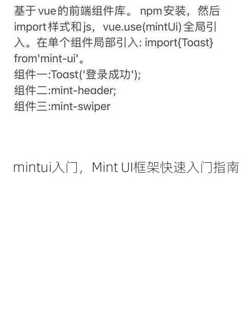 mintui入门