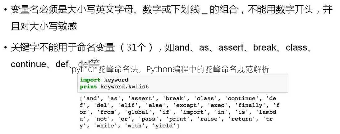 python驼峰命名法