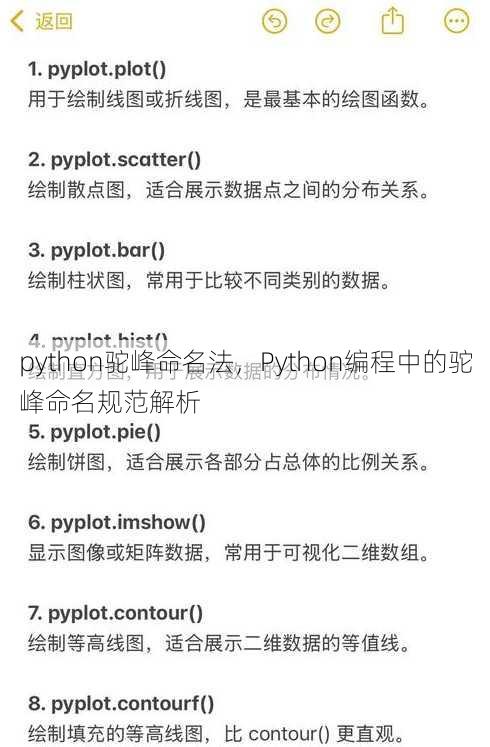 python驼峰命名法