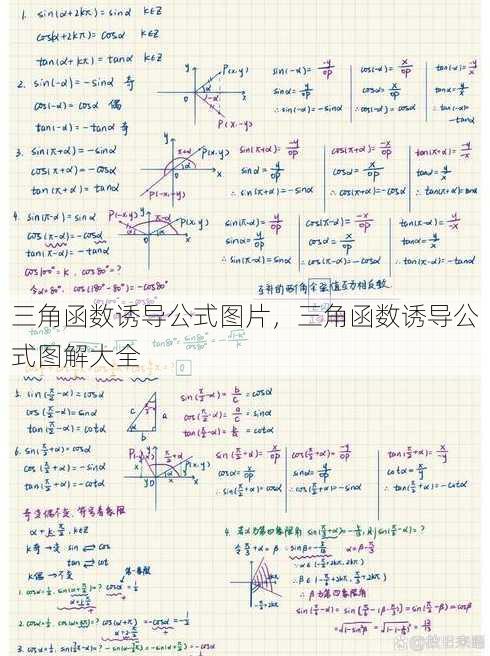 三角函数诱导公式图片