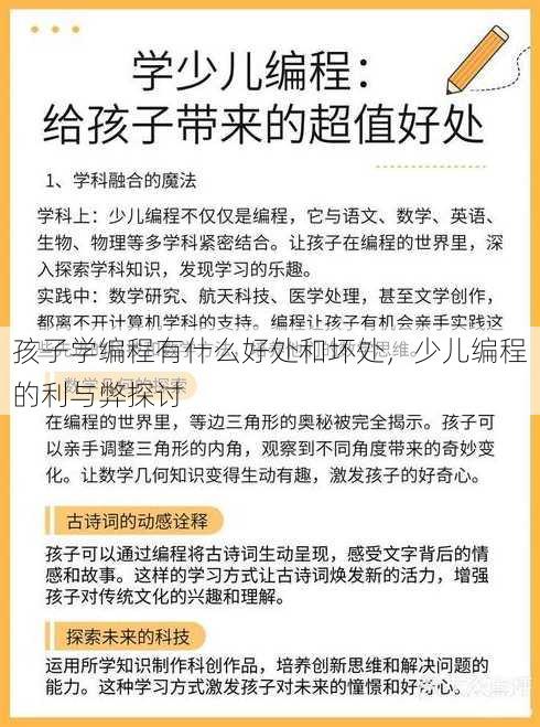 孩子学编程有什么好处和坏处