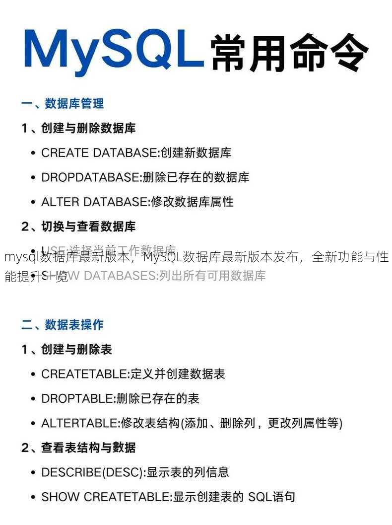 mysql数据库最新版本