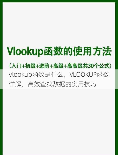 vlookup函数是什么