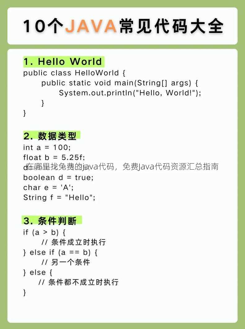 在哪里找免费的java代码