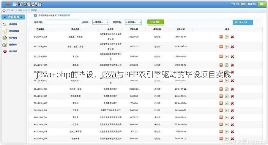 java+php的毕设