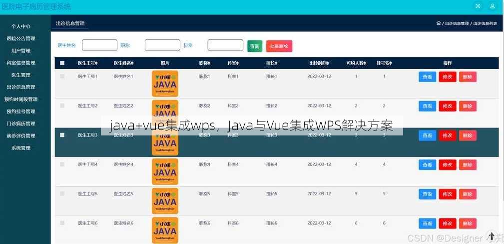 java+vue集成wps