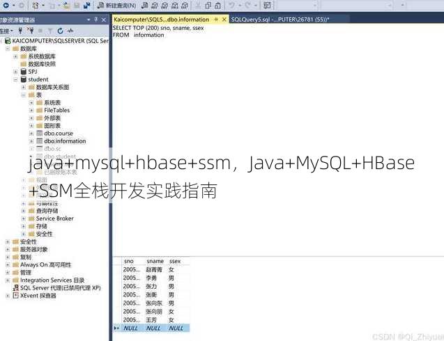 java+mysql+hbase+ssm
