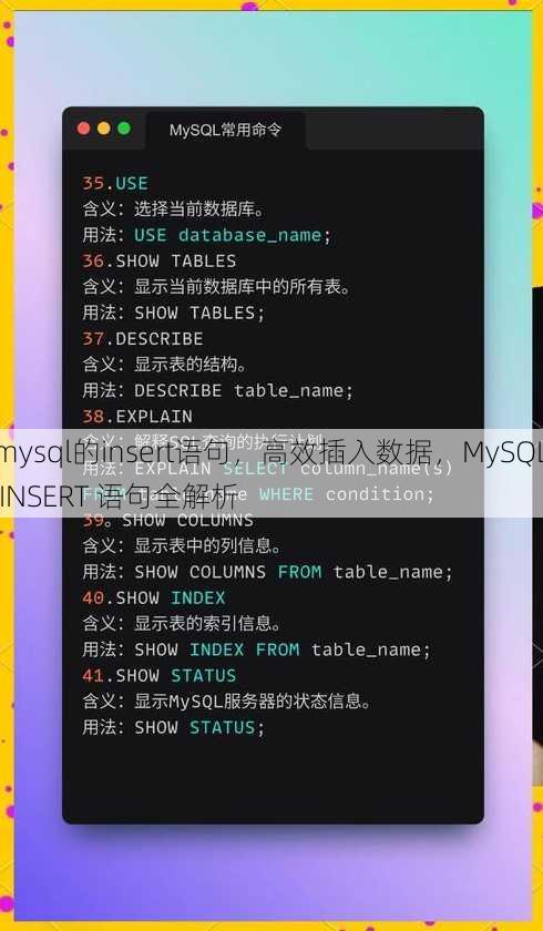 mysql的insert语句