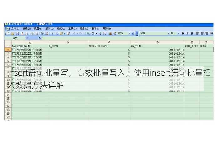 insert语句批量写