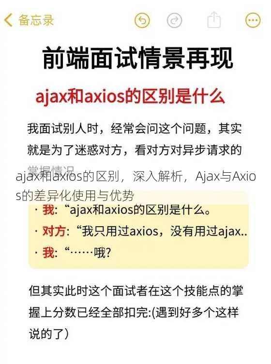 ajax和axios的区别