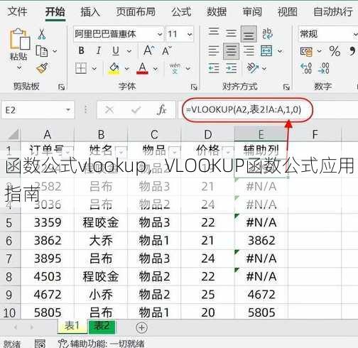 函数公式vlookup