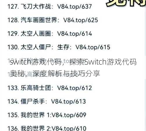 switch游戏代码