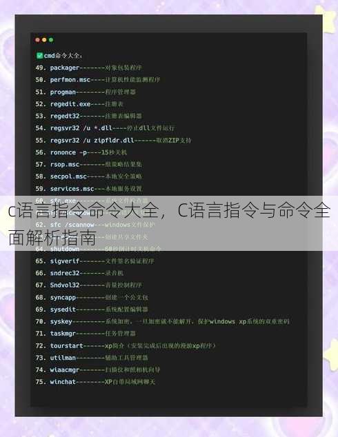 c语言指令命令大全