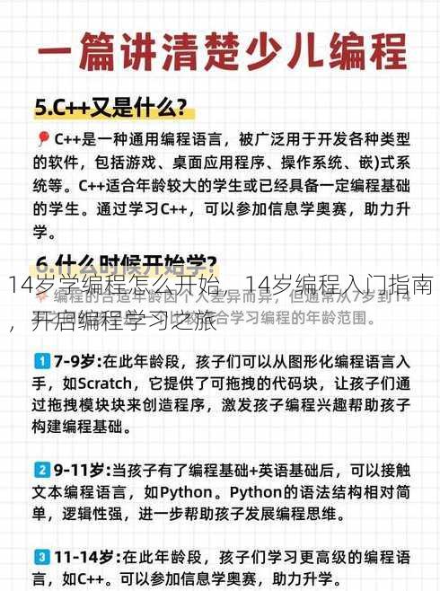 14岁学编程怎么开始