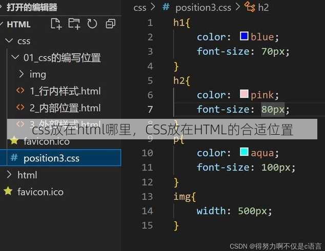 css放在html哪里