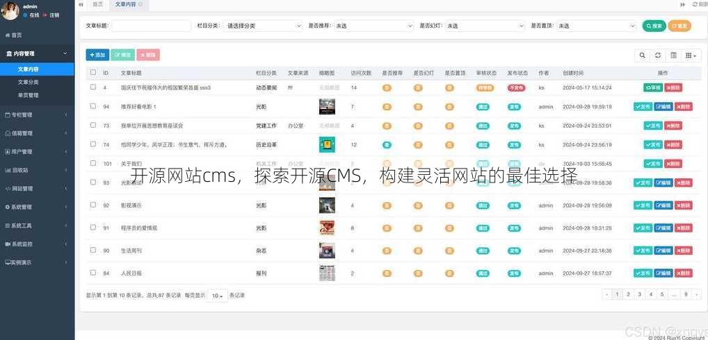 开源网站cms