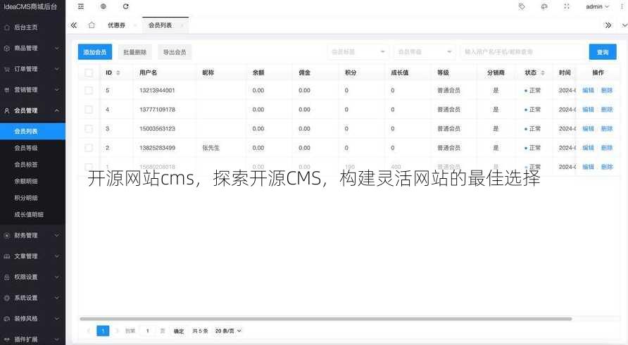 开源网站cms