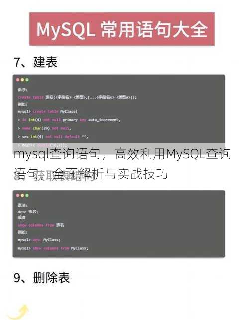 mysql查询语句