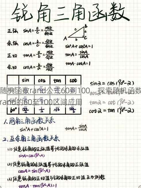 随机函数rand公式60到100