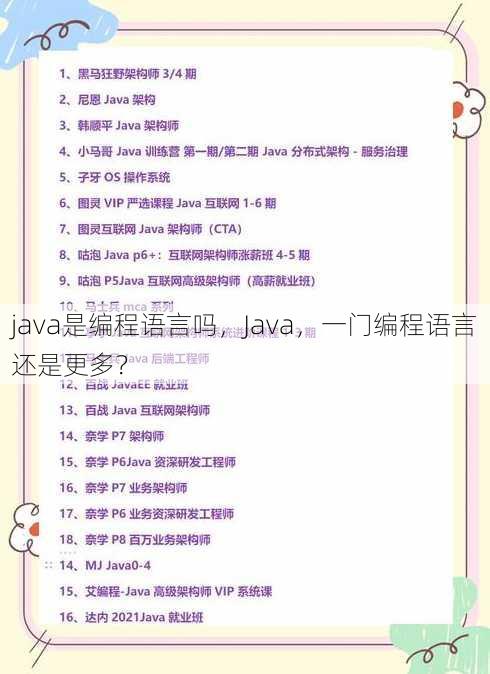 java是编程语言吗