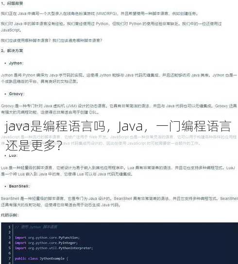 java是编程语言吗