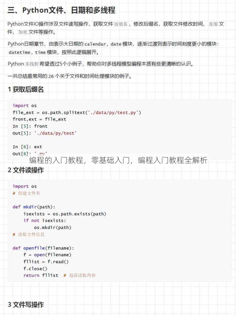 编程的入门教程