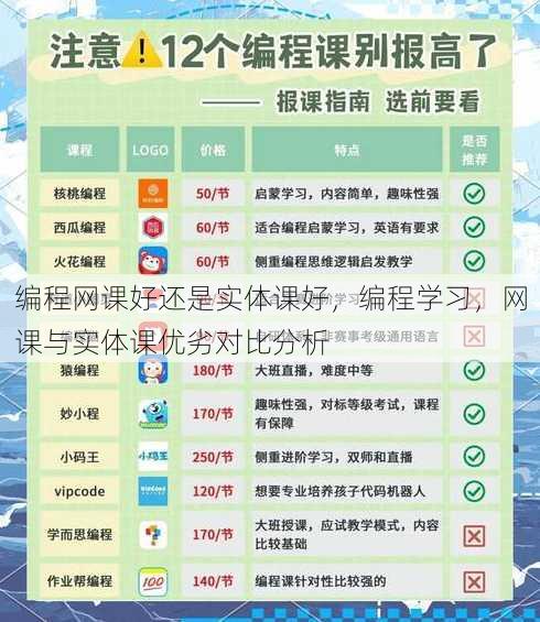 编程网课好还是实体课好