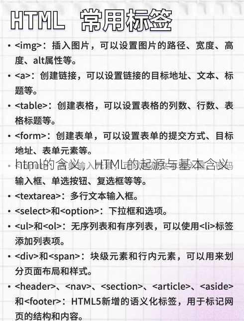 html的含义