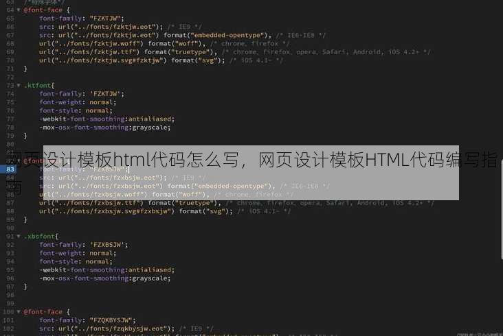 网页设计模板html代码怎么写