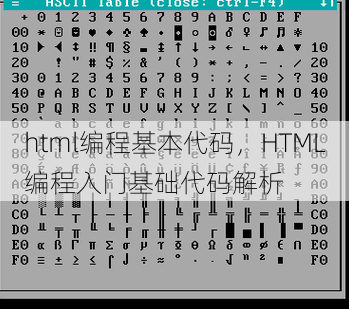 html编程基本代码