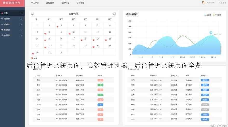 后台管理系统页面