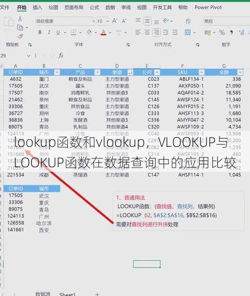 lookup函数和vlookup