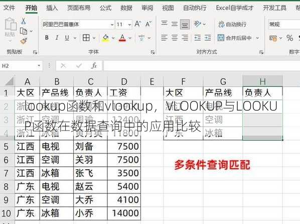 lookup函数和vlookup
