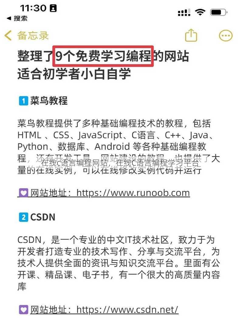 在线c语言编程网站