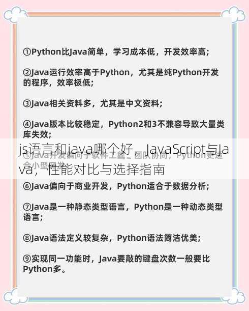 js语言和java哪个好