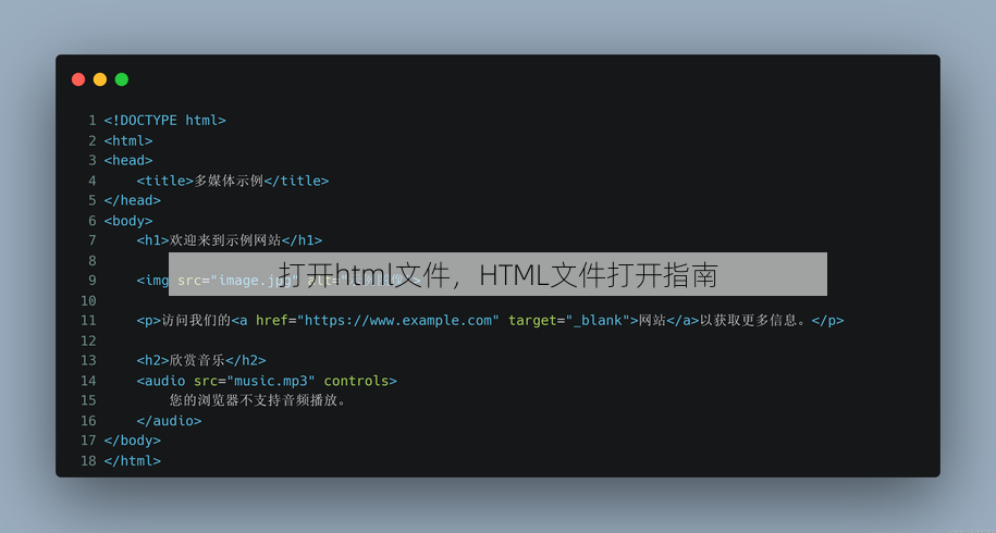 打开html文件