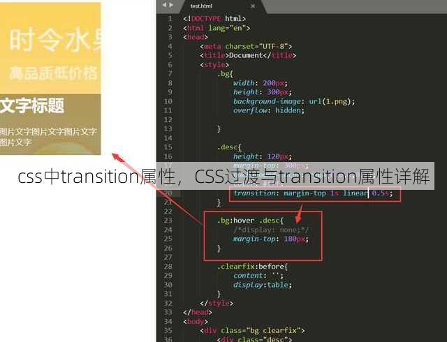 css中transition属性