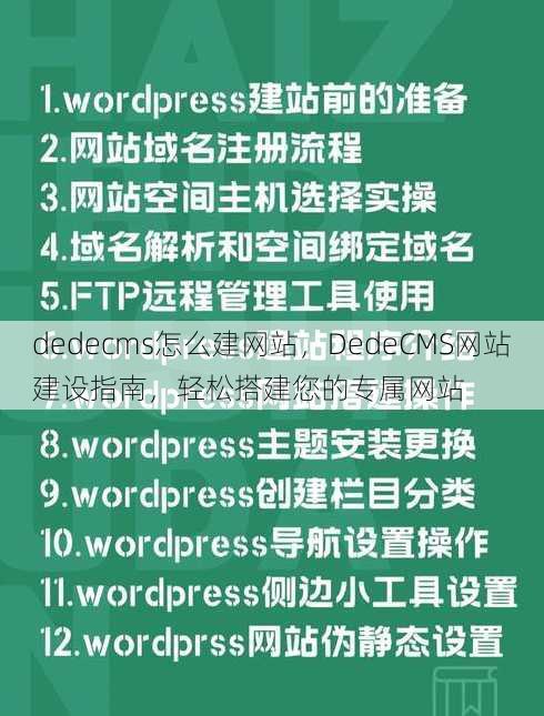 dedecms怎么建网站