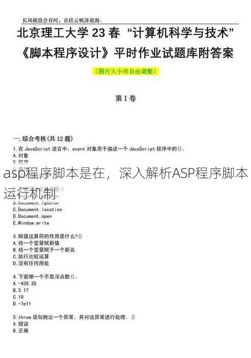 asp程序脚本是在