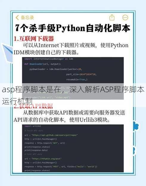 asp程序脚本是在